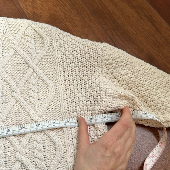 Petal & Pup Cable Knit Cream Sweater XS - Picture 4 of 6